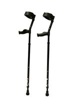 in-Motion Forearm Crutches with Spring Assist | Size Short (3'6" - 4'10") | Glossy Black