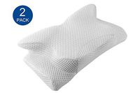 Coisum Cervical Pillow Contour Pillow for Neck and Shoulder Pain, Orthopedic Memory Foam Pillow Ergonomic Bed Pillow for Side Sleepers Back Sleepers, Neck Support Pillow, CertiPUR-US Foam (2-Pack)