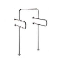 YSXZM Grab Bar 304 Stainless Steel Grab Rails Bathroom Safety Wall-Mounted Anti-Slip Urinal Armrest Wc Toilet Railings (Color : Silver, Size : 6012055CM)