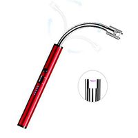 TMKEFFC Portable Electric Arc Lighter Flexible USB Igniter Rechargeable Flameless Windproof Candle Lighter Long for Household Camping Cooking BBQ, Safety Switch Low Noise No Spark & Smell, Gift Box