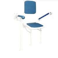 Elderly Bath Chair Three-Piece Bathroom Armrest Folding Bath Stool Back Assisted Disabled Handicap Seat (b)