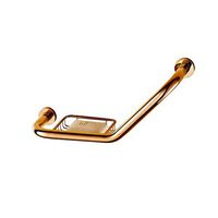 Grab Bar Handrail, Rose Gold Copper Anti-Slip Safety Railing with Soap Box Elderly Disabled Access Rails Bathroom Toilet Shower Handrail Shower Handle Bathroom Balance Bar (Size : Parent)