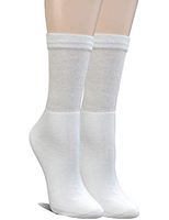 Yomandamor Womens Bamboo Diabetic Crew Socks With Seamless Toe,6 Pairs Size 9-11