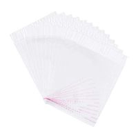 Pandahall 100pcs 5.9x4.3inch OPP Cellophane Rectangle Resealable Transparent Clear Plastic Poly Bags Self Adhesive Seal Closure Bakery Candy Soap Cookie Jelly Chocolate Package with Hole 15x11cm
