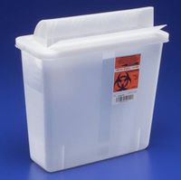MCK70402820 - Multi-purpose Sharps Container In-Room 1-Piece 11H X 10.75W X 4.75D Inch Translucent Base Horizontal Entry Lid