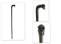 Skull Skeleton Walking Stick Wood Cane Skull Head - Handcarved, OMA® BRAND