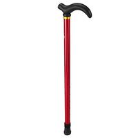 Adjustable Crutches Folding Anti-Slip Cane T-Handle Reliable Base Mountaineering Crutches Suitable for Men and Women,Red