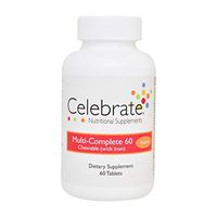 Celebrate Multi-Complete 60 with Iron Chewable - Tropical - 60 Count