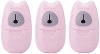 Disposable Soap Paper Portable Travel Hand 3 Boxes Total 150 Washing Cleaning Soap for Washing Hand Bath Sheets Outdoor 3 Colors (Pink)