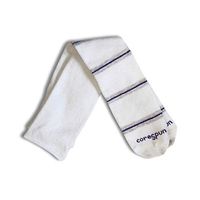 Core-Spun Patterned Child AFO Socks by SmartKnit®-Thin Line - White/Grey/Purple - Child Regular