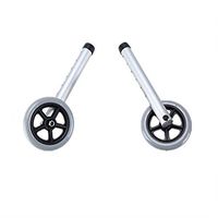Walker Wheels Replacement Feet, Universal for Folding Medical Walker Accessories Parts Set, 5 Inch Wheels