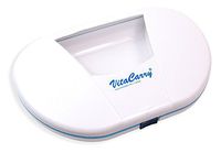 Gasketed Vitacarry 7 Compartment Pill Box Holds up to 150 Pills Waterproof (White 7 Compartment)