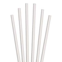 Aardvark 7.75" White Jumbo Paper Straws, 4,800 ct