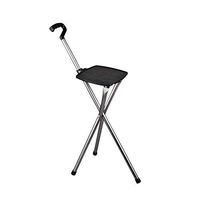 Folding Cane - Old Man Walking Stick Four Foot Chair Stool Multi-Function Cane Chair Non-Slip Collapsible Elderly Light Stick