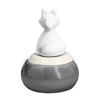 Fox, Ceramic Waterless Aromatherapy Diffuser | Small Wicking Essential Oil Diffuser for Home or Office | Porcelain 15mL Reservoir, 1 Fill Lasts 2 Weeks