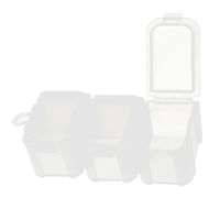 uxcell Plastic 3 Compartment Pill Box Reminder Storage Case Clear White