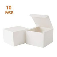 Giftol Gift Box 10 Pack 5 x 5 x 3.5 inches Fold Box Paper Gift Box Bridesmaids Proposal Box for Bridal Birthday Party Christmas（White）