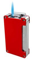 Visol Zidane Wind-Resistant Butane Torch Flame Lighter with Built-in Cigar Punch (Red)
