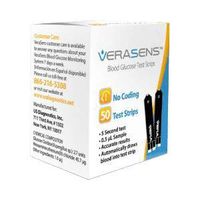 VeraSens 50 Glucose Test Strips for Verasns Meter No Coding Required