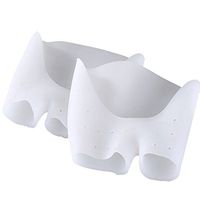 Toe Separators/Corrector gLoaSublim,1 Pair Bunion Treatment Corrector Silicone Forefoot Pad Big Toe Separator Sleeve - White
