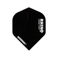 Winmau Rhino Long Life Standard Extra Thick Dart Flights (3 Sets of 3-9 Flights) (Black)