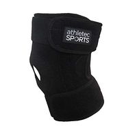 Athletec Sports Knee Support, Open-Patella Stabilizer with Adjustable Strapping, Helps Relieve ACL, LCL, MCL, Meniscus Tear, Arthritis, and Tendonitis Pain - Size Medium in Black (One Piece)