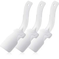 3 Pieces Lazy Shoe Helper Portable Lazy Shoe Lifting Helper Plastic Handled Shoe Horn for Easy Shoe Put On and Off, Fit for Men Women and Kids (White)