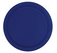 Unique Industries, Paper Plates, 16 Pieces - Navy Blue