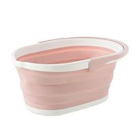 Urnanal Collapsible Plastic Bucket, Portable Car Wash Bucket Foldable Mop Bucket, Large Capacity Rectangular Thickened Storage Bucket Handy Basket, 46× 30.3× 20.4cm