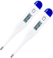 Digital Thermometer 2PCS, Body Temperature by Oral, Rectal & Underarm Professional Thermometer Rapidly Tests Fever for Baby, Child, Adult & Pet