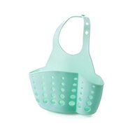 Greatstar Sink Caddy Sponge Holder,Kitchen Bathroom Sponge Soap Holder,Rubber Faucet Water Draining Hanging Holder (Blue)