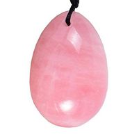 Healifty Pink Quartz Yoni Egg Drilled Crystal Quartz Jade Egg for Kegel Exercise Pelvic Floor Muscles Vaginal Exercise Health Care 40x25mm