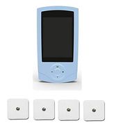 TENS Unit 16 Modes Pain Relief Body Massager Rechargeable Mini Muscle Stimulator Electronic Pulse Massager Blue Kit Square Pads