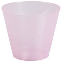 JAM PAPER Plastic Glasses Party Pack - 9 oz Tumblers - Baby Pink Pastel - 72 Hard Plastic Cups/Pack
