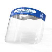 10PCS Full Face Protective Cap Shield, No-Fog, No-Saliva [2020 Upgraded] Windproof Dustproof Transparent/Blue (10)