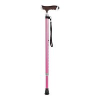 HXZXH Adjustable Cane Lightweight Walking Canes Walking Stick for Men and Women Hand Crutch with T Handle and LED Lamp Crutches Fashionable Sturdy Stable Pink