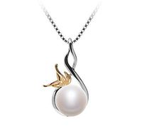 Hester White 8-9mm AAA Quality Freshwater 925 Sterling Silver Cultured Pearl Pendant For Women