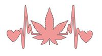 Home Grown Claremore Weed for Life - Vinyl Sticker Decal - 5.5" Widht X 2.7" Height | Pink HGC1123