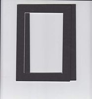 Bux1 Matting Pack of 20 5x7 Black Picture Mats with White Core, for 4x6 Pictures