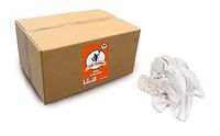 Tuf-Clean 99302 T-Shirt Knit Rags, 100% Cotton, White, 50 lb Box