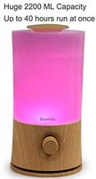BlueHills Premium 2000 ML XL Large Essential Oil Diffuser Aromatherapy Humidifier for Large Room Home 40 Hour Run Huge Coverage Area 2 Liter Extra Large Capacity Huge Diffuser Wood Grain (E002)
