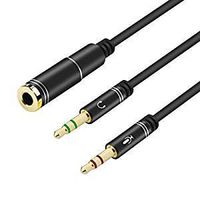 CLCIK2U Multi Headphone Splitter, Audio Splitter Cable,3.5mm 1 Female to 2 Port Male 3.5mm Audio Extension CTIA Standard for Speaker, Headphones, Audio, Smartphones etc