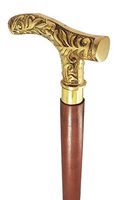 Brass Nautical Embossed Brass Handle Walking Stick