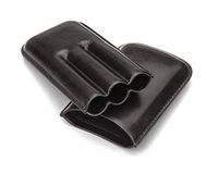 SAGEBROWN Black Triple Leather Cigar Case