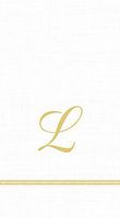 Entertaining with Caspari Monogram Initial L Paper Guest Napkins, Pack of 15
