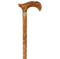 Stroll the Lane Brass Accented Derby Handle s Hardwood Kane Walking Stick New (The Digital Angel)
