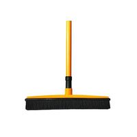 Yg-ct Rubber Broom Pet Hair Lint Removal Device Telescopic Bristles Magic Clean Sweeper Squeegee Scratch Bristle Long Push Broom (color : Yellow)
