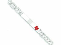 Finejewelers Sterling Silver Polished Medical Anchor Link Id Bracelet