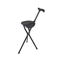 Old Cane Stool, Folding Cane with Seat Tripod Cane, Walking Chair Aluminum Portable Handcuffs