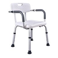 Adjustable Bath Chair Shower Chair Disabled Bath Chair Pregnant Women Shower Chair Aluminum Alloy Anti-Skid Bathroom Bath Stool with Backrest and Handle